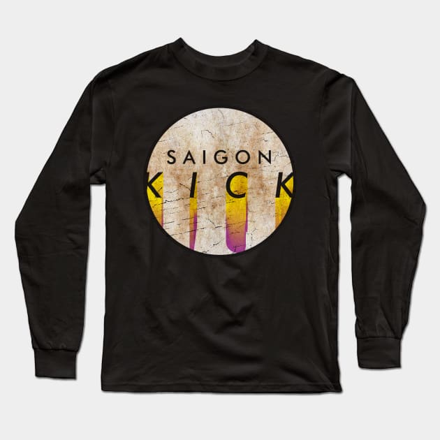 Saigon Kick - VINTAGE YELLOW CIRCLE Long Sleeve T-Shirt by GLOBALARTWORD